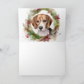 Beagle Weihnachtsfest Karte (Innenseite)