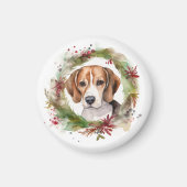 Beagle Weihnachtsfest Magnet (Vorne)