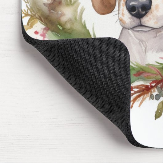 Beagle Weihnachtsfest Mousepad (Ecke)