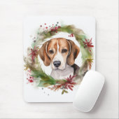Beagle Weihnachtsfest Mousepad (Mit Mouse)