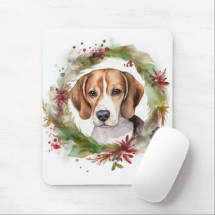 Beagle Weihnachtsfest Mousepad