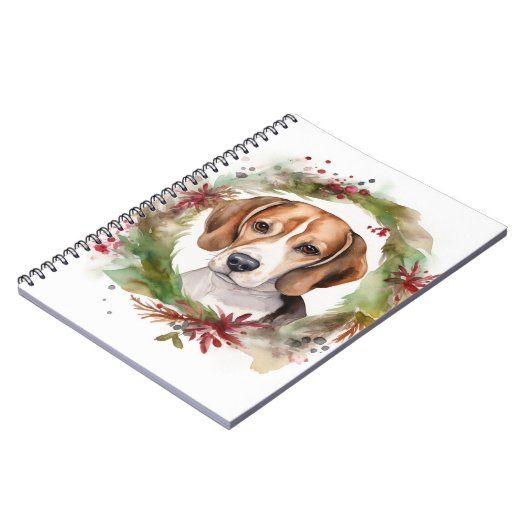 Beagle Weihnachtsfest Notizblock (Linke Seite)