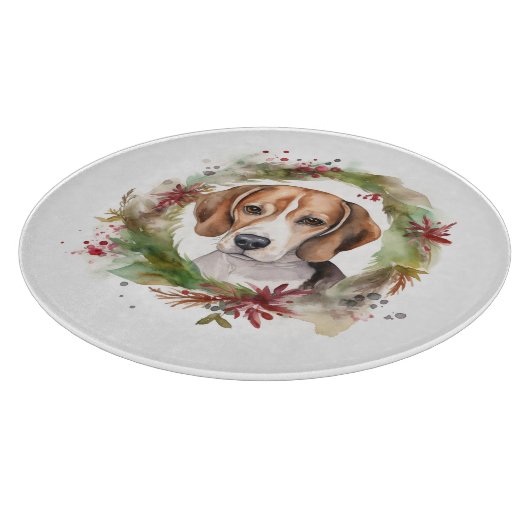 Beagle Weihnachtsfest Schneidebrett (Ecke)