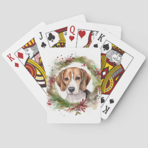 Beagle Weihnachtsfest Spielkarten