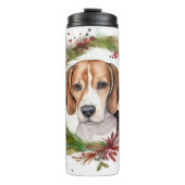 Beagle Weihnachtsfest Thermosbecher (Vorderseite)