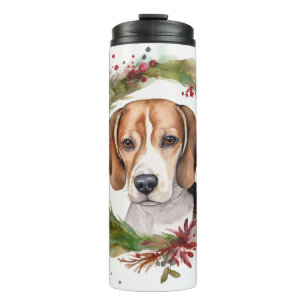 Beagle Weihnachtsfest Thermosbecher