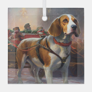 Beagle Weihnachtsfestzeit Ornament Aus Glas