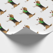 Beagle-Weihnachtsgeschenk-Verpackungs-Papier Geschenkpapier (Ecke)