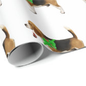 Beagle-Weihnachtsgeschenk-Verpackungs-Papier Geschenkpapier (Rolleneckpunkt)