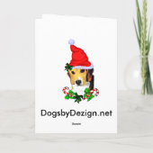 Beagle Weihnachtsgeschenke Feiertagskarte (Rückseite)