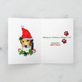 Beagle Weihnachtsgeschenke Feiertagskarte (Innenseite)