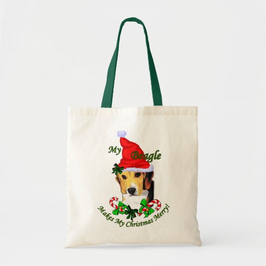 Beagle Weihnachtsgeschenke Tragetasche (Vorne)