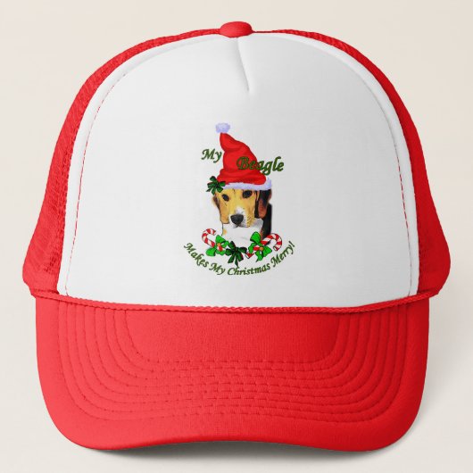 Beagle Weihnachtsgeschenke Truckerkappe (Vorderseite)
