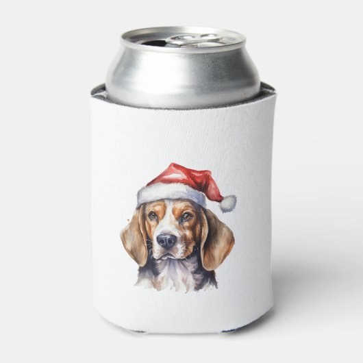 Beagle Weihnachtshund Dosenkühler (Kanne Vorderseite)