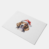 Beagle Weihnachtshund Fußmatte (Schrägansicht)