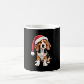 Beagle Weihnachtshund Long Sleeve T - Shirt Kaffeetasse (Mittel)