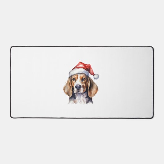 Beagle Weihnachtshund Schreibtischunterlage (Vorderseite)