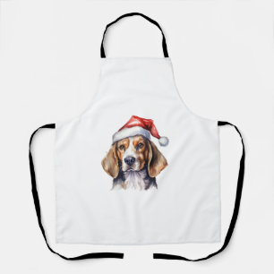 Beagle Weihnachtshund Schürze