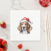 Beagle Weihnachtshund Serviette (Beispiel)