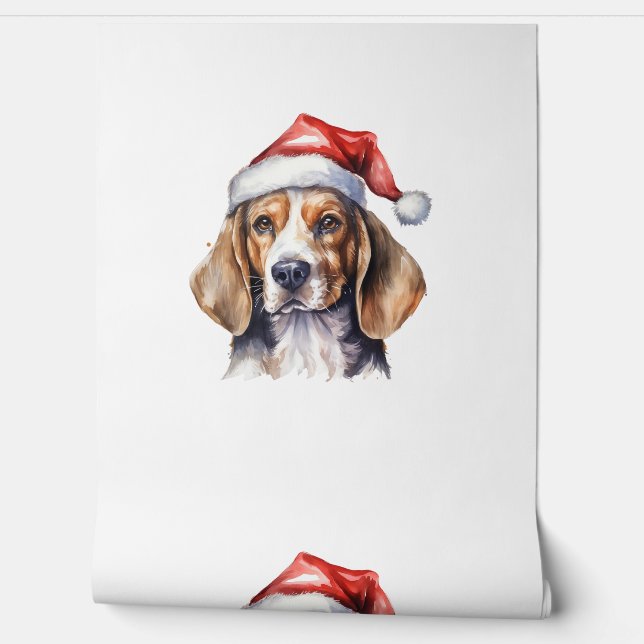 Beagle Weihnachtshund Tapete (Abrollen)