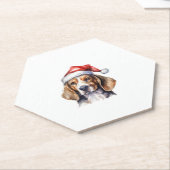Beagle Weihnachtshund Untersetzer (angewinkelt)