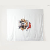 Beagle Weihnachtshund Wandteppich (Vorderseite (Horizontal))
