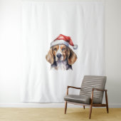 Beagle Weihnachtshund Wandteppich (Beispiel)