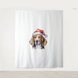 Beagle Weihnachtshund Wandteppich