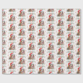 Beagle Weihnachtshunde Muster Wrapping Paper Geschenkpapier (Flach)