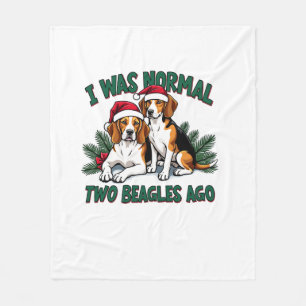 Beagle Weihnachtshundebesitzer Xmas Urlaub Pajama Fleecedecke