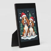 Beagle Weihnachtshundebesitzer Xmas Urlaub Pajama  Fotoplatte (Seite)