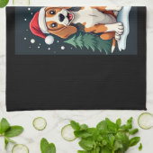 Beagle Weihnachtshundebesitzer Xmas Urlaub Pajama  Geschirrtuch (Gefaltet)