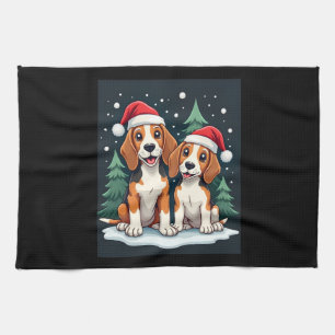 Beagle Weihnachtshundebesitzer Xmas Urlaub Pajama Geschirrtuch