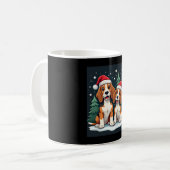 Beagle Weihnachtshundebesitzer Xmas Urlaub Pajama Kaffeetasse (Vorderseite Links)