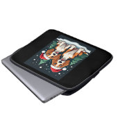 Beagle Weihnachtshundebesitzer Xmas Urlaub Pajama Laptopschutzhülle (Vorne Knopf)