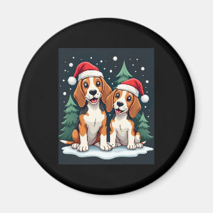 Beagle Weihnachtshundebesitzer Xmas Urlaub Pajama Magnet