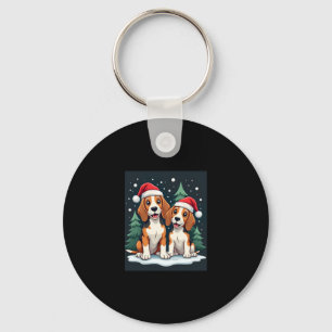 Beagle Weihnachtshundebesitzer Xmas Urlaub Pajama  Schlüsselanhänger