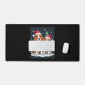 Beagle Weihnachtshundebesitzer Xmas Urlaub Pajama Schreibtischunterlage (Tastatur & Maus)