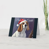 Beagle, Weihnachtskarte Feiertagskarte (Vorderseite)