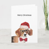 Beagle Weihnachtskarte Karte (Vorderseite)