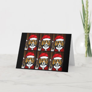 BEAGLE WEIHNACHTSMANN FEIERTAGSKARTE