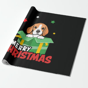 Beagle Weihnachtsmann Hunde Liebhaber Frohe Weihna Geschenkpapier