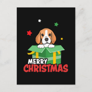 Beagle Weihnachtsmann Hunde Liebhaber Frohe Weihna Postkarte