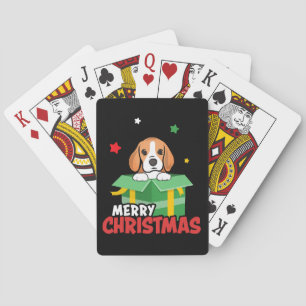 Beagle Weihnachtsmann Hunde Liebhaber Frohe Weihna Spielkarten