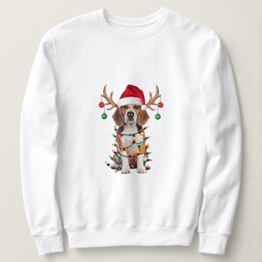 "Beagle Weihnachtsmann" Sweatshirt (Design vorne)