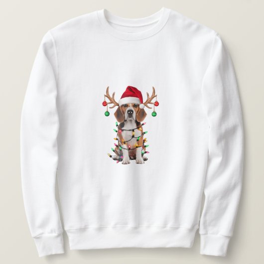 "Beagle Weihnachtsmann" Sweatshirt (Design vorne)