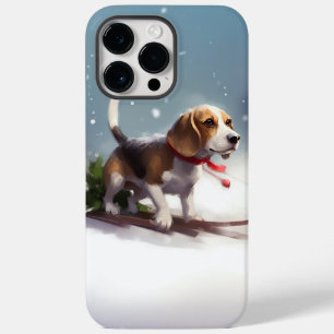 Beagle Weihnachtsschnee im Winter Case-Mate iPhone 14 Pro Max Hülle