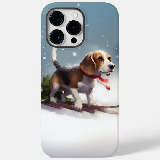 Beagle Weihnachtsschnee im Winter Case-Mate iPhone Hülle (Rückseite)