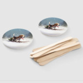 Beagle Weihnachtsschnee im Winter Fächer (Non-assembled)