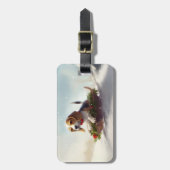 Beagle Weihnachtsschnee im Winter Gepäckanhänger (Vorderseite vertikal)